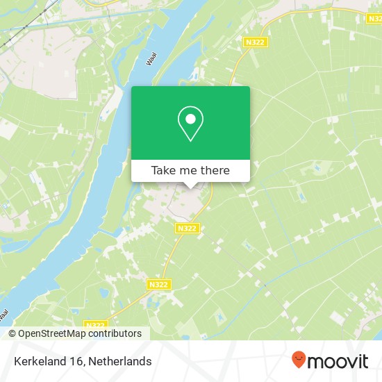 Kerkeland 16, 6621 ZR Dreumel map