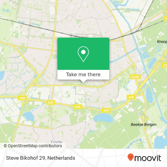 Steve Bikohof 29, 5021 XJ Tilburg map