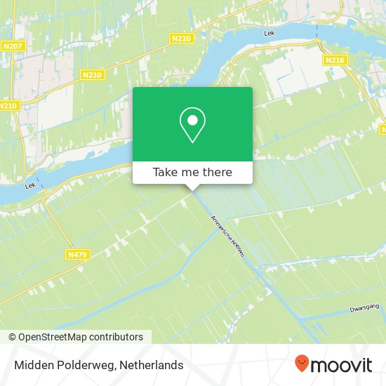 Midden Polderweg, 2964 Groot-Ammers map