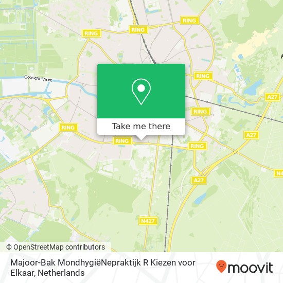 Majoor-Bak MondhygiëNepraktijk R Kiezen voor Elkaar, Hobbemalaan 9 map