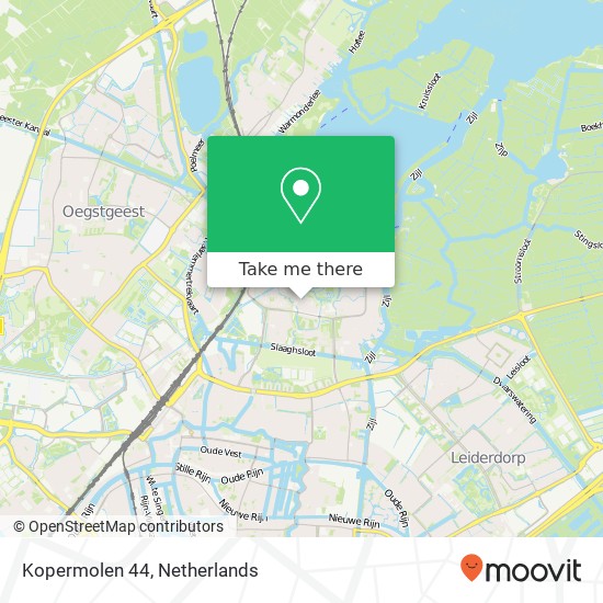 Kopermolen 44, Kopermolen 44, 2317 PB Leiden, Nederland Karte