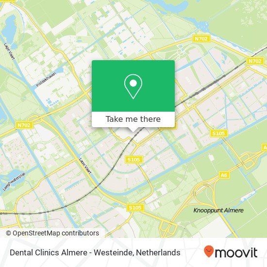Dental Clinics Almere - Westeinde, Westeinde 14 Karte
