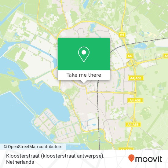 Kloosterstraat (kloosterstraat antwerpse), 4611 AG Bergen op Zoom Karte