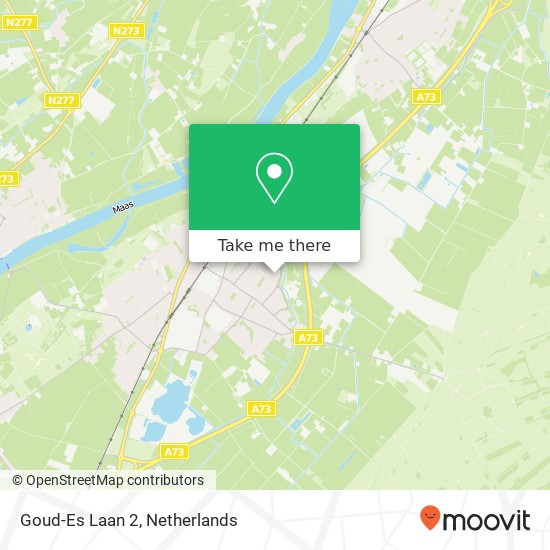 Goud-Es Laan 2, Goud-Es Laan 2, 5953 KD Reuver, Nederland map