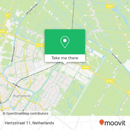 Hertzstraat 11, 1446 TE Purmerend map