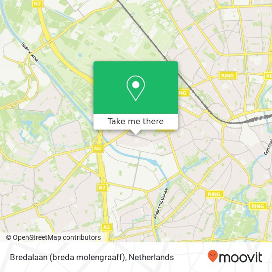 Bredalaan (breda molengraaff), 5652 Eindhoven Karte