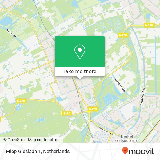 Miep Gieslaan 1, 2642 CN Pijnacker Karte