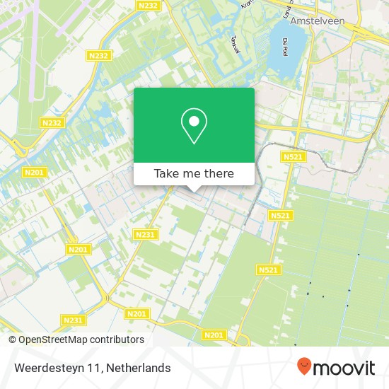 Weerdesteyn 11, 1187 DM Amstelveen map