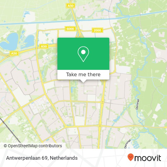 Antwerpenlaan 69, 5628 XD Eindhoven Karte