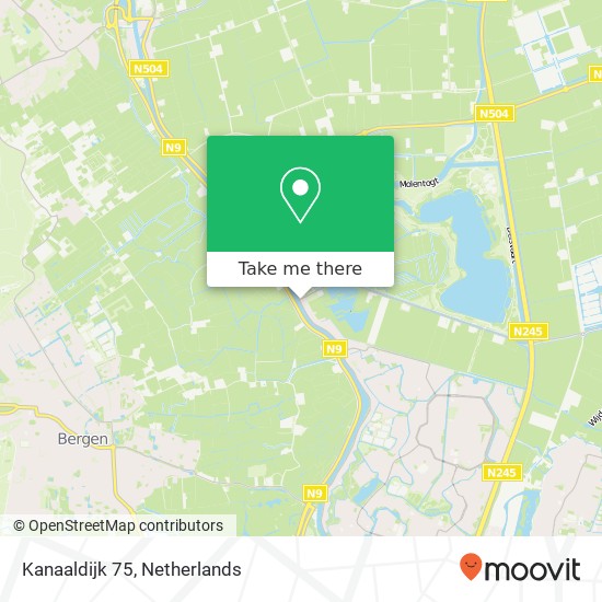 Kanaaldijk 75, 1831 GA Koedijk map