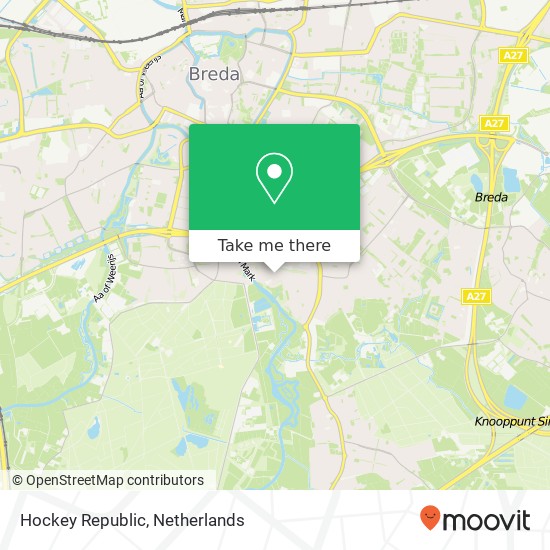 Hockey Republic, Raadhuisstraat 10 map