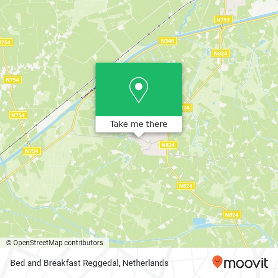 Bed and Breakfast Reggedal, Grotestraat 40 Karte