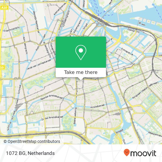 1072 BG, 1072 BG Amsterdam, Nederland map