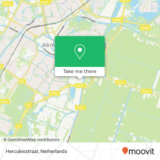 Herculesstraat, 1812 PP Alkmaar map