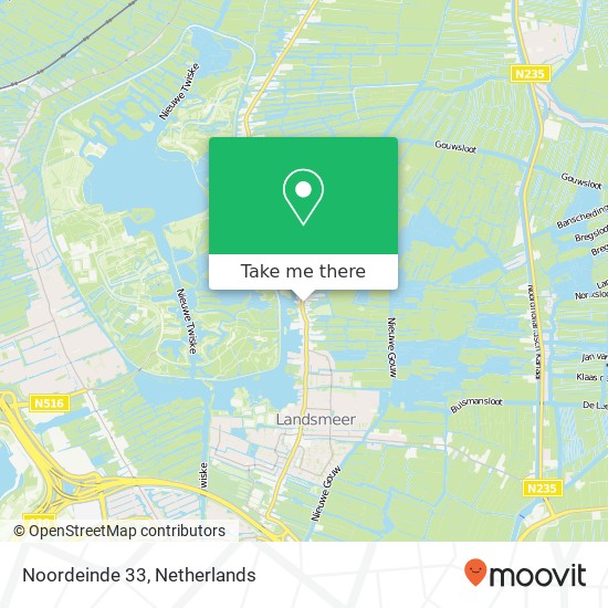 Noordeinde 33, 1121 AB Landsmeer Karte