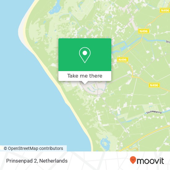 Prinsenpad 2, 3235 EJ Rockanje map