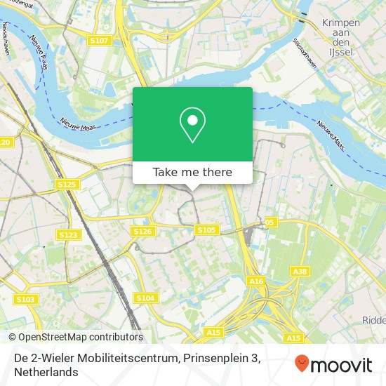 De 2-Wieler Mobiliteitscentrum, Prinsenplein 3 map