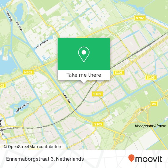 Ennemaborgstraat 3, Ennemaborgstraat 3, 1333 VJ Almere, Nederland map