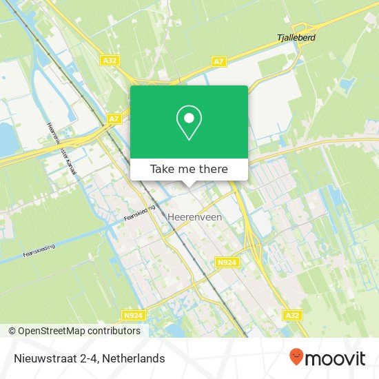 Nieuwstraat 2-4, Nieuwstraat 2-4, 8441 GD Heerenveen, Nederland Karte