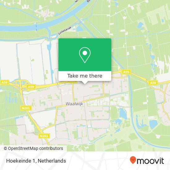Hoekeinde 1, 5142 ED Waalwijk map