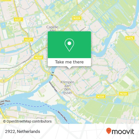 2922, 2922 Krimpen aan den IJssel, Nederland map