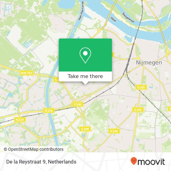 De la Reystraat 9, 6543 NB Nijmegen map
