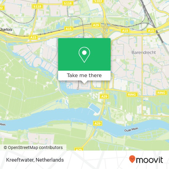 Kreeftwater, Kreeftwater, 2993 Barendrecht, Nederland Karte