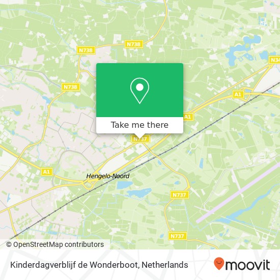 Kinderdagverblijf de Wonderboot, Oldenzaalsestraat 603 map