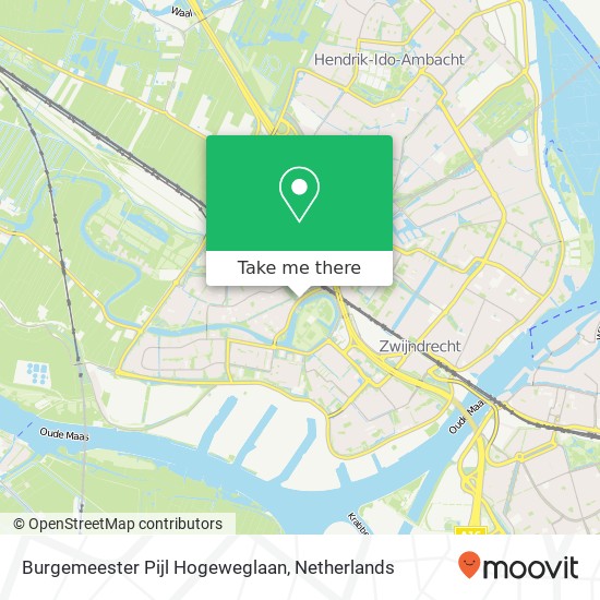 Burgemeester Pijl Hogeweglaan, Burgemeester Pijl Hogeweglaan, Zwijndrecht, Nederland map