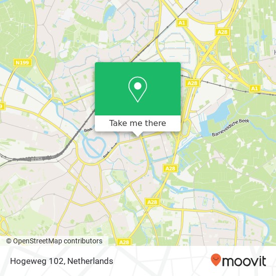 Hogeweg 102, 3814 CG Amersfoort map