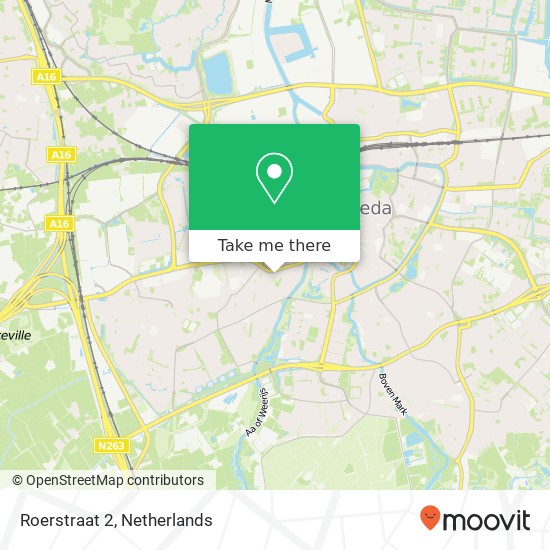 Roerstraat 2, 4812 VX Breda map