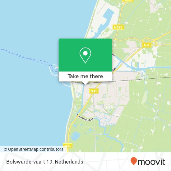 Bolswardervaart 19, 8862 SE Harlingen map