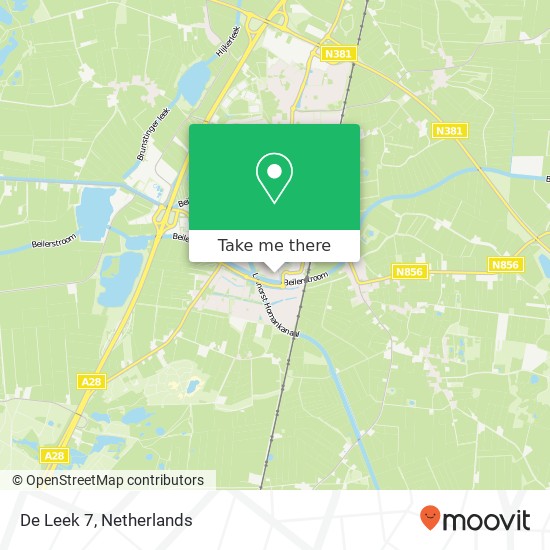 De Leek 7, 9411 ML Beilen map