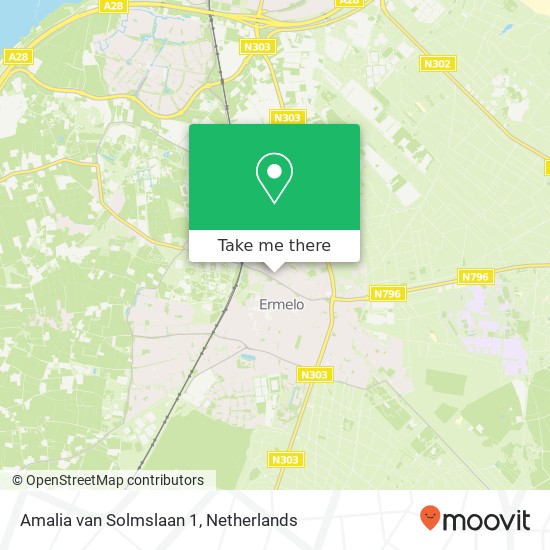 Amalia van Solmslaan 1, 3851 PX Ermelo map