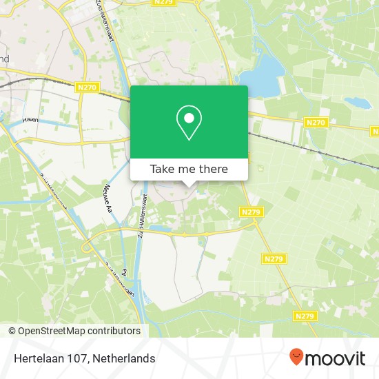 Hertelaan 107, 5704 DN Helmond map