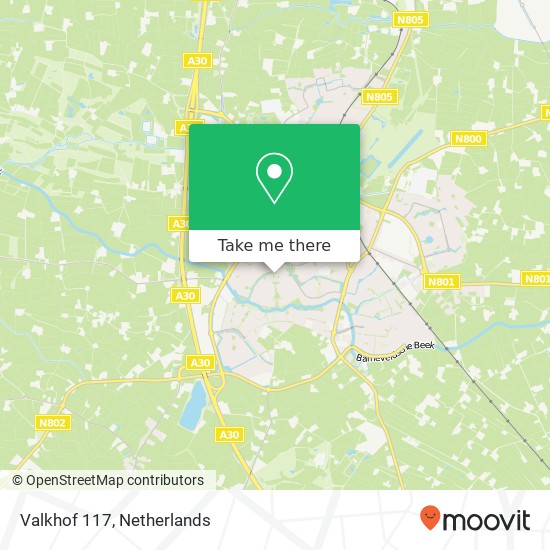 Valkhof 117, 3772 EG Barneveld map