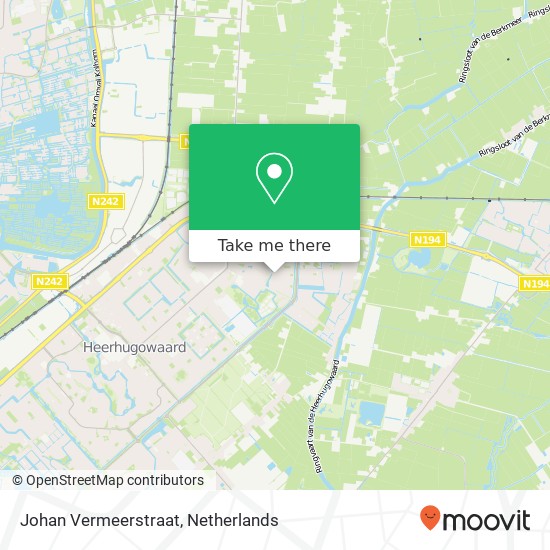 Johan Vermeerstraat, 1701 TA Heerhugowaard Karte
