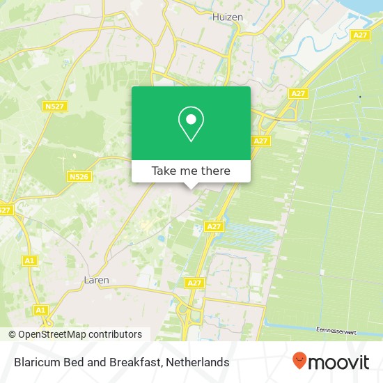 Blaricum Bed and Breakfast, Molenveenweg 15 Karte