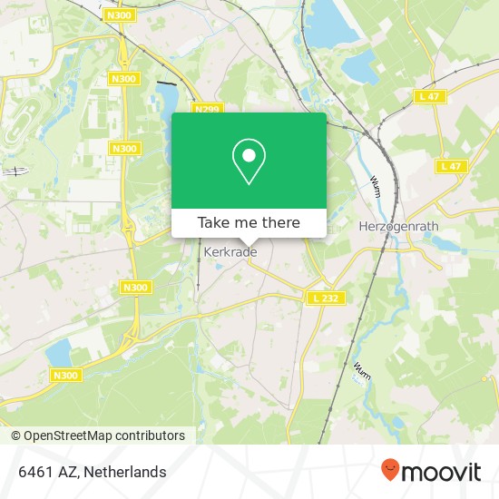 6461 AZ, 6461 AZ Kerkrade, Nederland Karte