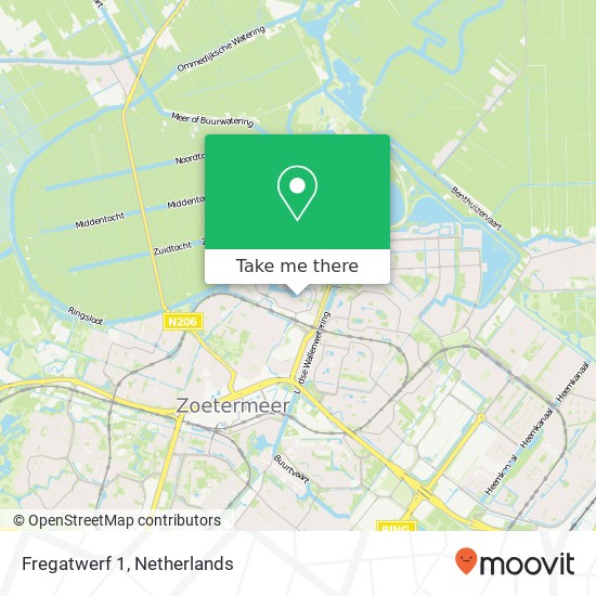 Fregatwerf 1, 2725 CR Zoetermeer Karte