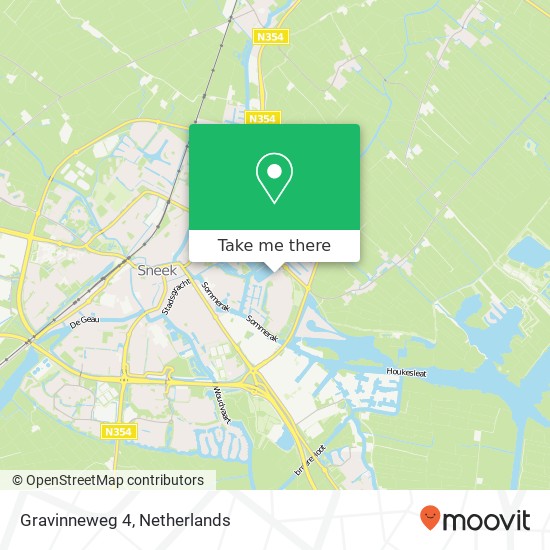 Gravinneweg 4, 8604 CA Sneek map