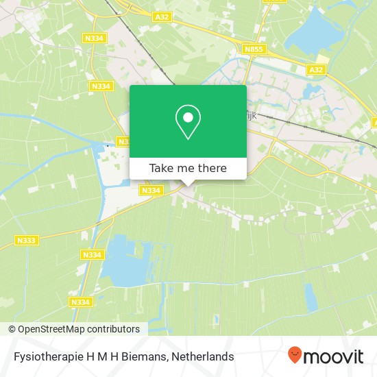 Fysiotherapie H M H Biemans, Schoolweg 19 map