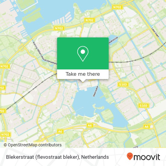 Blekerstraat (flevostraat bleker), 1315 CC Almere-Stad Karte