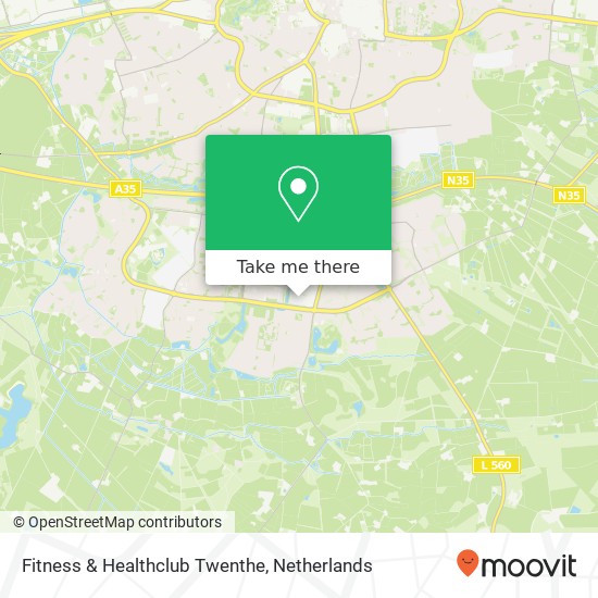 Fitness & Healthclub Twenthe, De Reulver 122 map