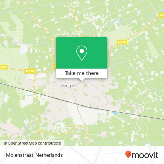 Molenstraat, Molenstraat, 5751 Deurne, Nederland map