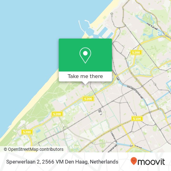 Sperwerlaan 2, 2566 VM Den Haag map