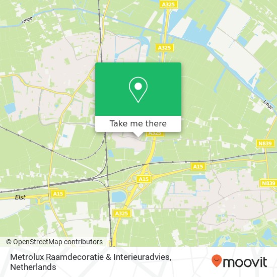 Metrolux Raamdecoratie & Interieuradvies, Bemmelseweg 81H map