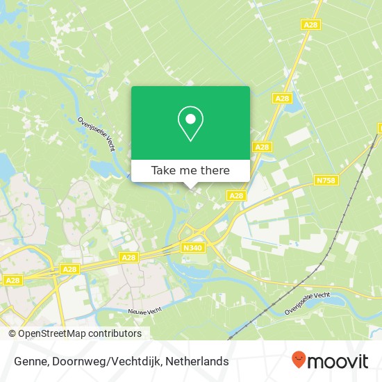 Genne, Doornweg/Vechtdijk Karte