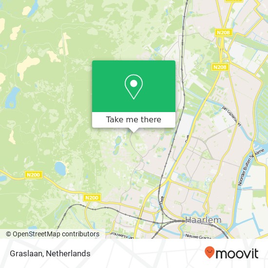 Graslaan, Graslaan, 2061 Bloemendaal, Nederland Karte