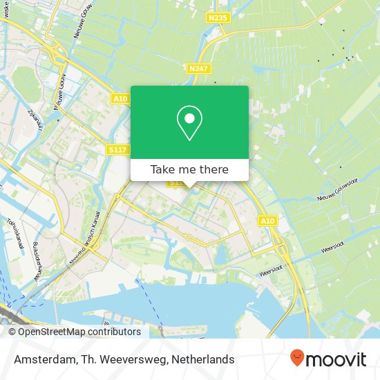 Amsterdam, Th. Weeversweg Karte